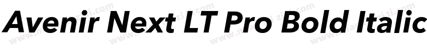 Avenir Next LT Pro Bold Italic字体转换